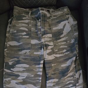 Express Gray and Green Straight Leg Pants